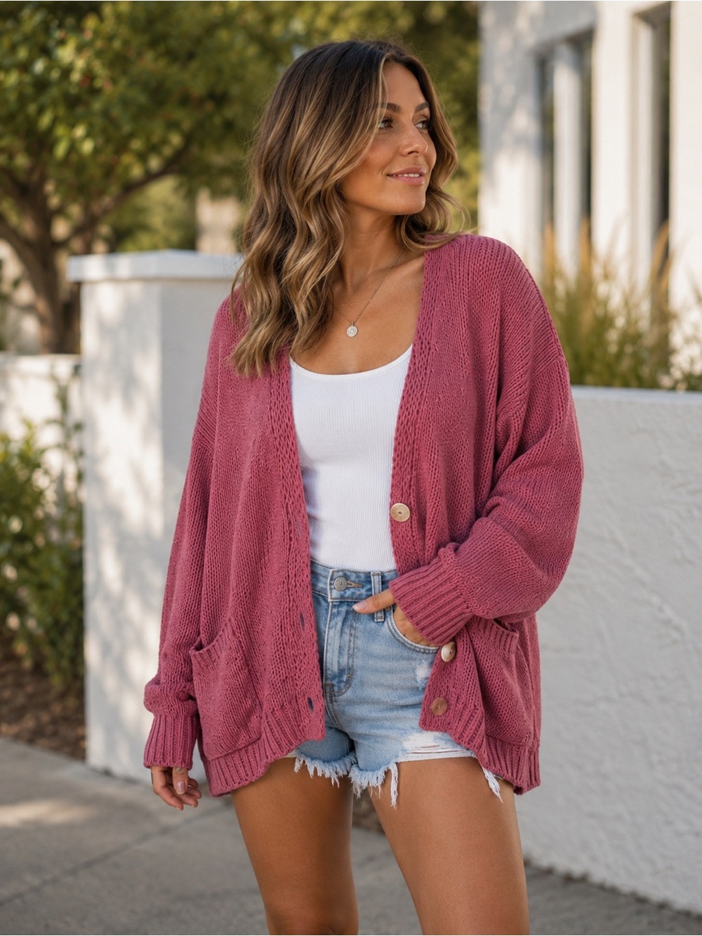 “Flawless” Oversized Cardigan with Pockets
